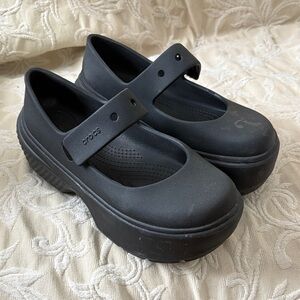 CROCS Black Platform Shoes